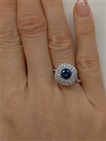 Anello Crivelli Donna ZAFFIRO in Oro bianco Zaffiro blu 0.98 Ct 320-R92676 - 320-R92676